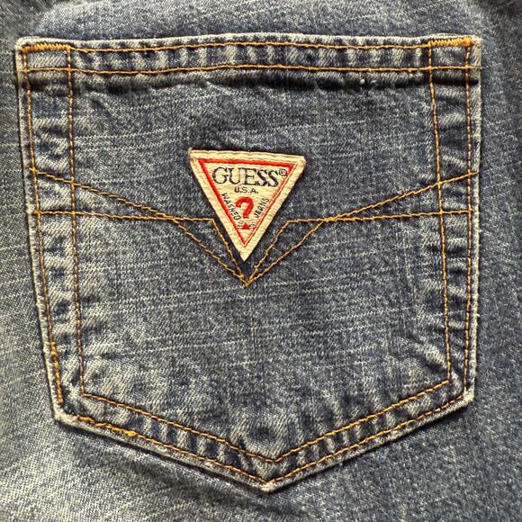 Vintage Guess Jeans BootCut Mens Cowboy Fading Made USA 29x32 10.5" Leg Opening - Picture 5 of 8